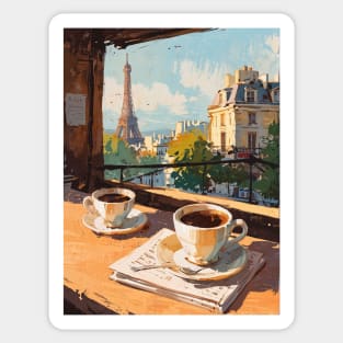 Coffee for two in Paris Sticker